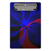 Rotating Blue Accent Geometric Mini Clipboard Mini Klembord (Voorkant)