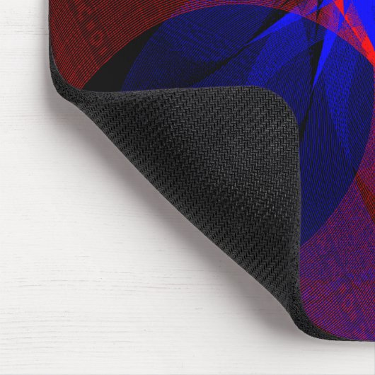 Rotating Blue Accent Geometric Mouse Pad Muismat (Hoek)