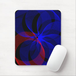 Rotating Blue Accent Geometric Mouse Pad Muismat