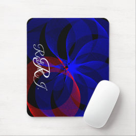 Rotating Blue Accent Geometric Mouse Pad Muismat