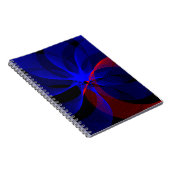 Rotating Blue Accent Geometric Spiral Notebook Notitieboek (Rechterzijde)
