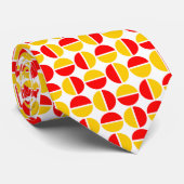 Rotating Circles - Red and Amber Stropdas (Opgerold)