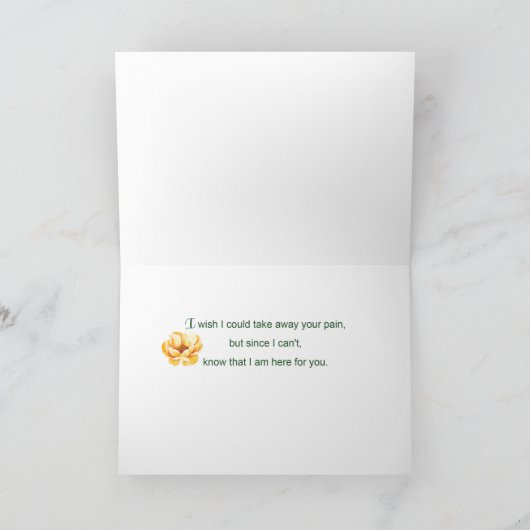 Rotator Cuff Thinking of You Flowers Kaart (Binnen)