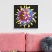 Rotavirus 2 canvas afdruk (Insitu (Woonkamer))