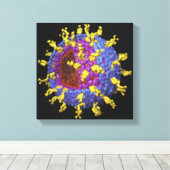 Rotavirus 2 canvas afdruk (Insitu (Houten vloer))