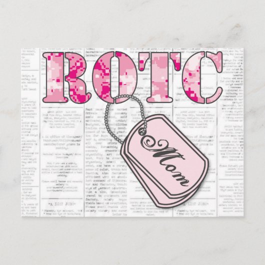 ROTC mama: Gezochte hulp Briefkaart (Voorkant)