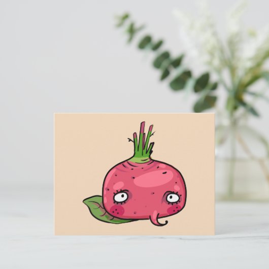 Rote Beete beet Briefkaart (Staand voorkant)