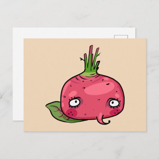 Rote Beete beet Briefkaart (Voorkant / Achterkant)