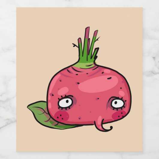 Rote Beete beet Wijn Etiket (Enkel label)