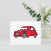 Rote Ente (2CV) Briefkaart (Staand voorkant)