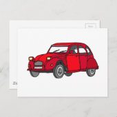 Rote Ente (2CV) Briefkaart (Voorkant / Achterkant)