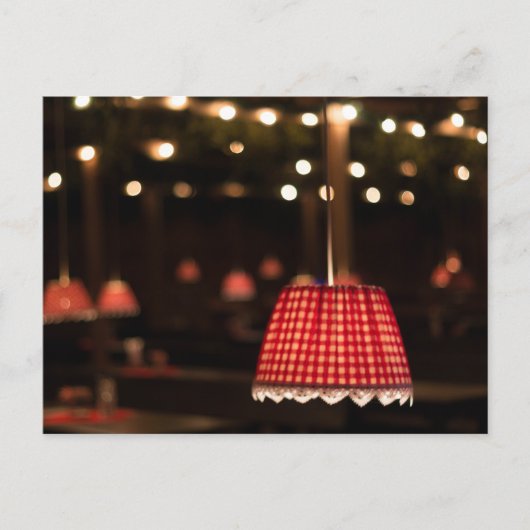 ROTE LAMPENSCHIRME FESTZELT HAAGER HERBSTFEST BRIEFKAART (Voorkant)