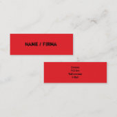 rote - mini Visitenkarten Contactkaartje (Voorkant / Achterkant)