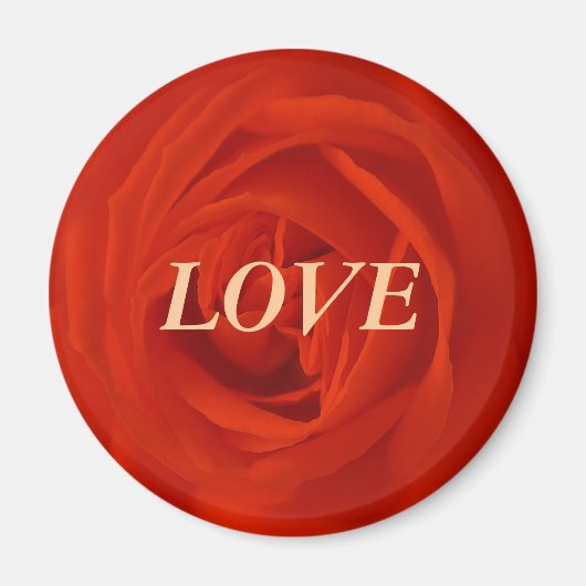 Rote Rose der Liebe Magneet (Voorkant)