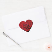Rote Rose - Herzförmige Aufkleber Hart Sticker (Envelop)