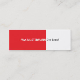 Rote  Visitenkarte Mini Visitekaartje