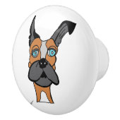 Roteer de hond keramische Knob Knop (Rechts)