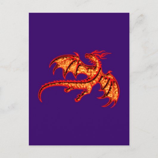 roter Drache red draak Briefkaart (Voorkant)