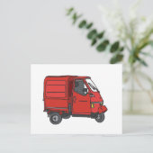 Roter Kleintransporter Briefkaart (Staand voorkant)