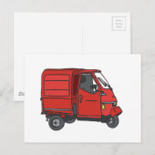 Roter Kleintransporter Briefkaart (Voorkant / Achterkant)
