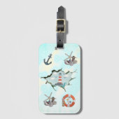 Roter Leuchtturm Bagagelabel (Voorkant (verticaal))