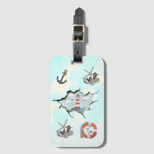 Roter Leuchtturm Bagagelabel (Voorkant (verticaal))