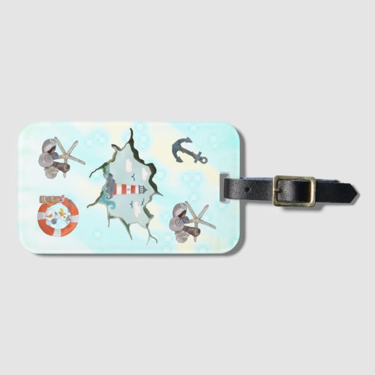 Roter Leuchtturm Bagagelabel (Voorkant (horizontaal))