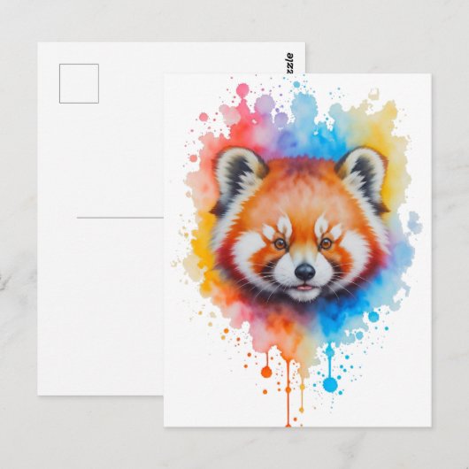 Roter Panda Briefkaart (Voorkant / Achterkant)
