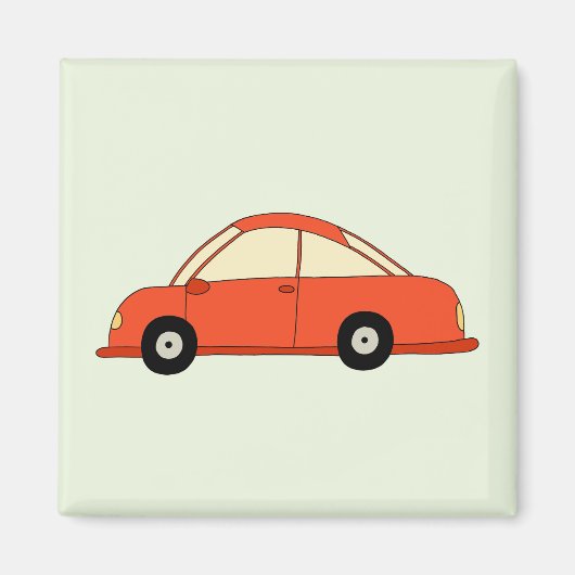 Roter Sportwagen Magneet (Voorkant)