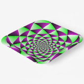 Roterend optisch illusie-effect papieren bordje (Gebogen)