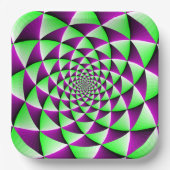 Roterend optisch illusie-effect papieren bordje (Voorkant)