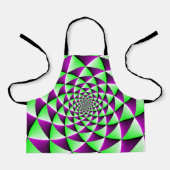 Roterend optisch illusie-effect schort (Voorkant)