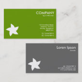 Roterend stersymbool - groene 669900 visitekaartje (Voorkant / Achterkant)