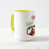 Roterende Arabische Grappige Retro Telefoon Ringto Mok (Voorkant links)