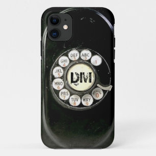  roterende bakkeliettelefoon, voeg initialen toe Case-Mate iPhone case