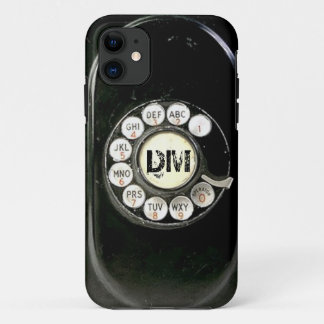 roterende bakkeliettelefoon, voeg initialen toe Case-Mate iPhone case