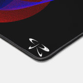 Roterende Blauwe Accent Geometrische Muismat Mat (Hoek)