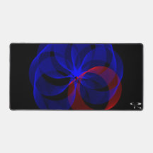 Roterende Blauwe Accent Geometrische Muismat Mat