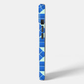 Roterende blauwe vierkanten Case-Mate iPhone case (Achterkant / Links)