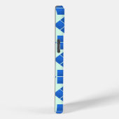 Roterende blauwe vierkanten Case-Mate iPhone case (Achterkant / Rechts)