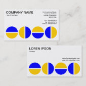 Roterende cirkels - Blauw en Amber Visitekaartje (Voorkant / Achterkant)