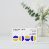 Roterende cirkels - Blauw en Amber Visitekaartje (Staand voorkant)