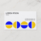 Roterende cirkels - Blauw en Amber Visitekaartje (Achterkant)