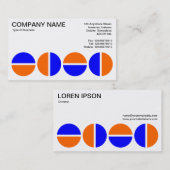 Roterende Cirkels - Blauw en Sinaasappel Visitekaartje (Voorkant / Achterkant)