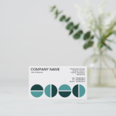 Roterende cirkels - Groen en DK Groen Visitekaartje (Staand voorkant)