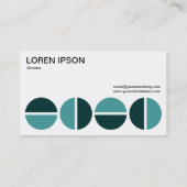 Roterende cirkels - Groen en DK Groen Visitekaartje (Achterkant)