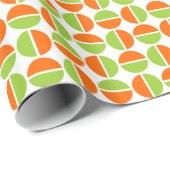 Roterende cirkels - groen en Oranje Cadeaupapier (Rol Hoek)