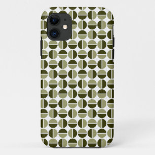 Roterende cirkels - Khaki en Dark Olive iPhone Cas Case-Mate iPhone Case