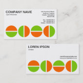 Roterende cirkels - Oranje en groen Visitekaartje (Voorkant / Achterkant)