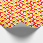 Roterende cirkels - oranje en rood cadeaupapier (Hoek)